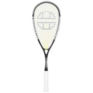 UNSQUASHABLE Rakieta do squasha Syn-Tec 125 (125g/z przodu) 2024 czarna - naciągnięta -